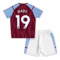 Camisa de Futebol Aston Villa Moussa Diaby #19 Equipamento Principal Infantil 2023-24 Manga Curta (+ Calças curtas)
